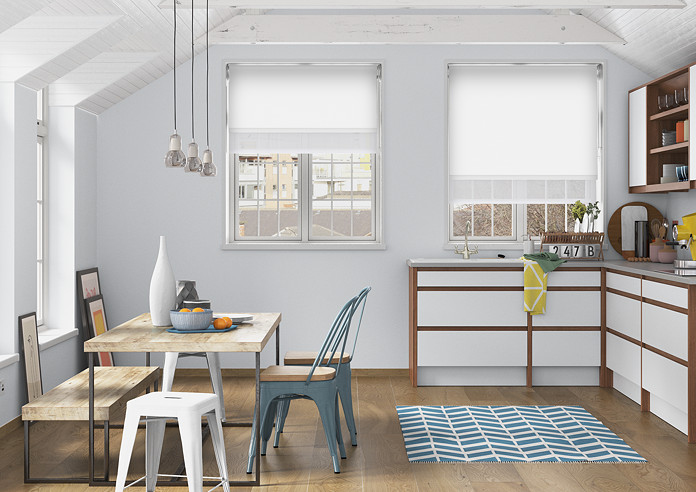 Rimini (Blackout), White & Illusion Pure - Double Roller Blind - Image 5